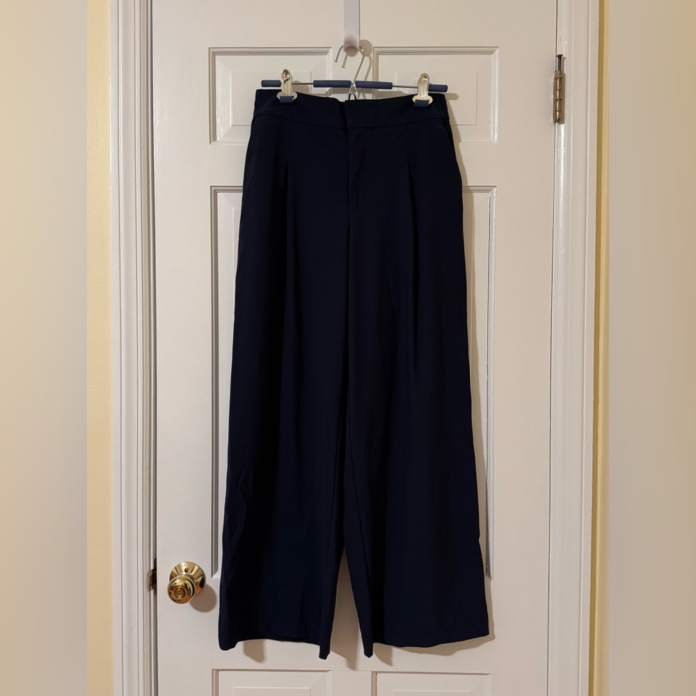 Athleta Pinnacle High Rise Trouser Pants Size 8 Navy Blue - Picture 4 of 6